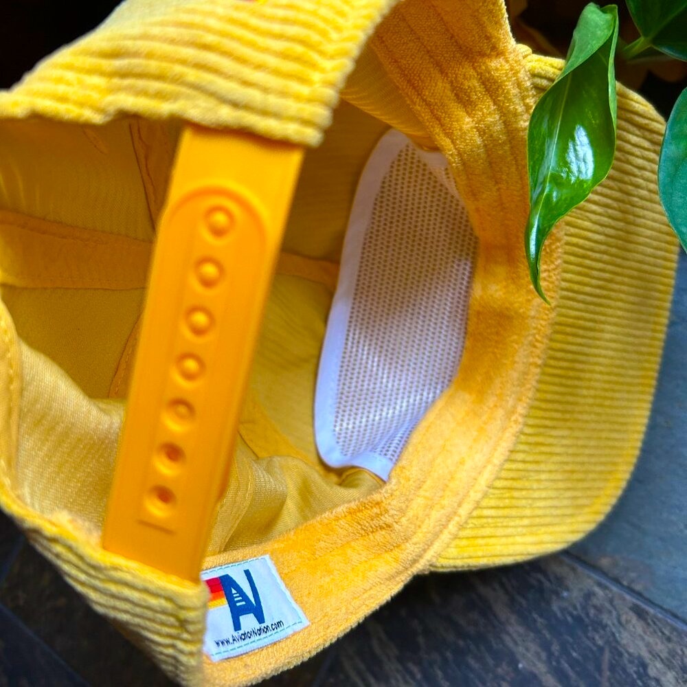 Aviator Nation Aspen Cap in Gold/Yellow Corduroy - Picture 5 of 8